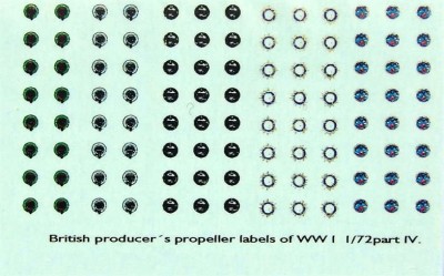 LF Model C72153 Decals British producer propeller labels IV. 1/72