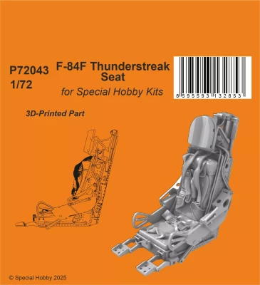 CMK P72043 F-84F Thunderstreak seat (SP.HOBBY) 3D-Print 1/72