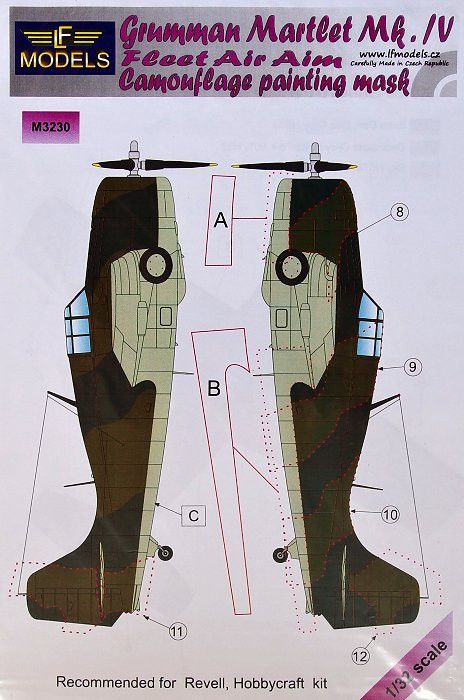 LF Model M3230 Mask Grumman Martlet Mk.IV Fleet Air Aim 1/32