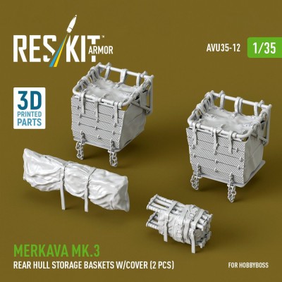 Reskit AVU35012 Merkava Mk.3 rear hull st.bask. w/cover (HB) 1/35