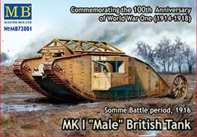 Master box 72001 MK I &quot;Male&quot; British Tank, Somme Battle period, 1916 1/72