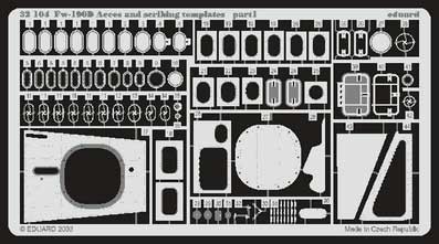 Eduard 32104 Fw 190D access and scribing templates HAS