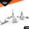 Temp Models 48016 Набор Стопорных Колодок, Домкратов 1/48