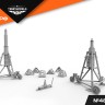 Temp Models 48016 Набор Стопорных Колодок, Домкратов 1/48