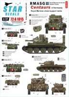 Star Decals 72-A1015 Royal Marines Close Support tanks. Compass scales for 2 complete models. RMASG Centaurs in Normandy 1/72