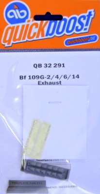 QuickBoost QB32291 Bf 109G-2/4/6/14 exhaust (HAS) 1/32