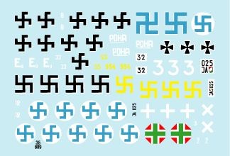 Star Decals STAR35889 Soviet BA-10 and BA-20 armoured cars in foreign service. Finland, Hungary, Sweden R.O.A. and R.O.N.A. markings 1/35