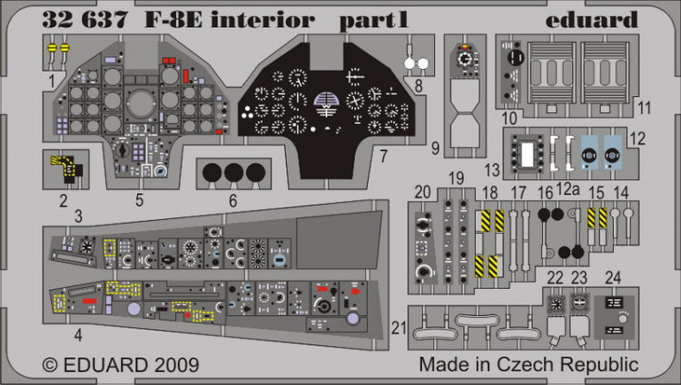 Eduard 32637 F-8E interior S.A. TRU