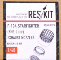 Reskit RSU48-0076 F-104 Starfighter (S/G Late) exh.nozzle (KIN) 1/48