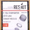 Reskit RSU48-0076 F-104 Starfighter (S/G Late) exh.nozzle (KIN) 1/48