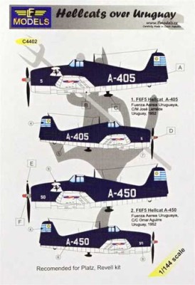 Lf Model C4402 Decals Hellcats over Uruguay 1/144