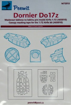Peewit PW-M72015 1/72 Canopy mask Dornier Do17Z (AIRFIX)