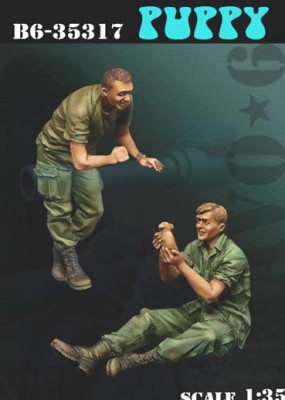 Bravo6 35317 Танкисты США и щенок, Вьетнам, 2 фигуры