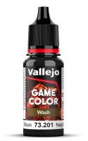 Valejio VAL-73201 Акриловая смывка цвет: черный (black wash), 17 мл.