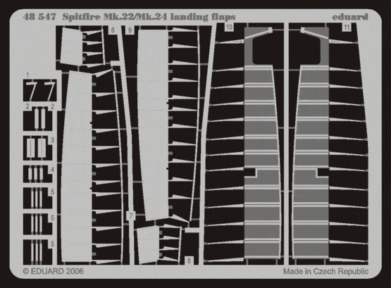 Eduard 48547 Spitfire Mk.22/Mk.24 landing flaps AIR/EDU