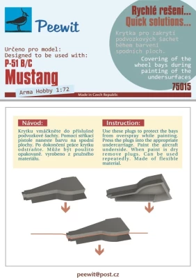 Peewit P75015 Wheel bay cover for P-51 B/C Mustang (ARMA) 1/72
