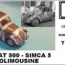 TP Model T-4802 NSU - Fiat 500 - Simca 5 (cabriolimousine) 1/48