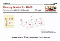 Rising Decals DM-009 Canopy Mask for Ki-78 (AZMOD) 1/72