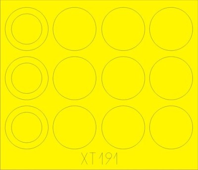 Eduard XT191 1/35 Маска для Merkava IIID wheel masks
