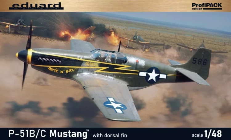Eduard 82108 P-51B/C Mustang w/ dorsal fin (PROFIPACK) 1/48