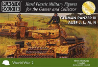 Plastic Soldier WW2V15010 15mm Easy Assembly German Panzer III J, L. M and N Tank