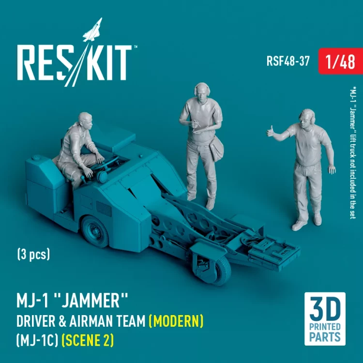 Reskit F48037 MJ-1 'Jammer' Driver&airman team - scene 2 1/48
