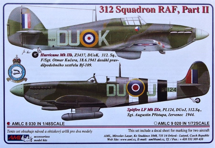 AML AMLC48030 Декали 312 Squadron RAF Part II. 1/48