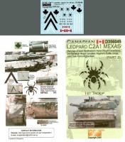 Echelon FD D356049 Canadian Leopard MBT C2A1 MEXAS markings (Pt2) 1/35