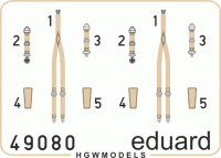 Eduard 49080 Seatbelts RAF WWII late SUPER FABRIC 1/48