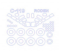 KV Models 14393 Fairchild C-119C Boxcar/AC-119K Stinger RODEN #321,#322 + маски на диски и колеса RODEN 1/144