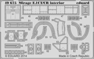 Eduard 49675 Mirage F.1CT/CR interior S.A.