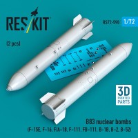 Reskit 72590 B83 nuclear bombs (2 pcs.) 1/72