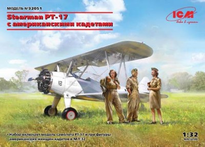 ICM 32051 Stearman PT-17 с американскими кадетами 1/32