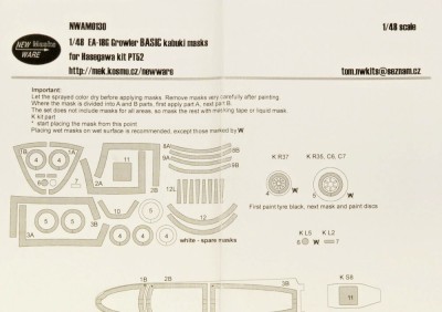 New Ware NWA-M0130 Mask EA-18G Growler BASIC (HAS PT52) 1/48