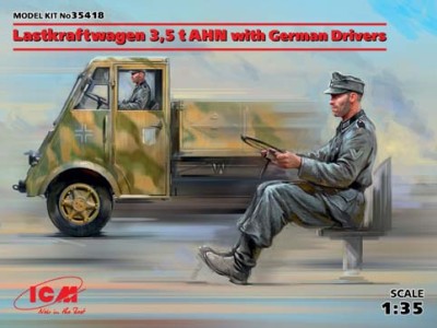 ICM 35418 Lastkraftwagen 3,5 t AHN с германскими водителями 1/35