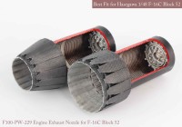 Mk1 Design MA-48061 Lockheed-Martin F-16C/F-16D Fighting Falcon Block 52 P.W exhaust nozzle. Aftrer burner Set (opend+closed 1/48