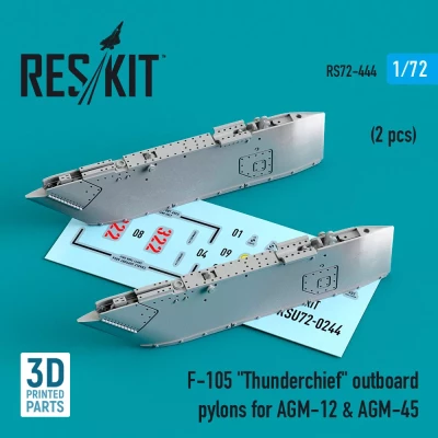 Reskit 72444 F-105 'Thunderchief' outboard AGM-12 &amp; AGM-45 1/72