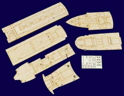 Hasegawa 72151 Фототравление: WOODEN DECK FOR 1/350 HIKAWAMARU (HASEGAWA) 1/350