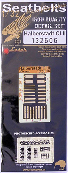 HGW 132606 Seatbelts Halbertstadt CI.II (laser) 1/32