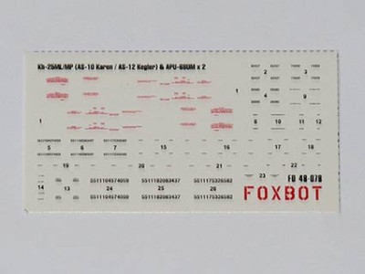 Foxbot Decals FBOT48078 Stencils for Missile Kh-25ML/MP (AS-10 Karen / AS-12 Kegler) &amp; APU-68UM 1/48