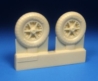 Barracuda Studios BCR32436 Messerschmitt Bf-109E/F Mainwheels with Ribbed Tires 1/32