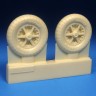 Barracuda Studios BCR32436 Messerschmitt Bf-109E/F Mainwheels with Ribbed Tires 1/32