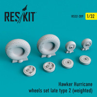 Reskit RS32-0289 Hawker Hurricane wheels set late type 2 (weighted) Revell, Monogram, Fly 1/32