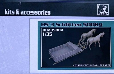 Hauler HLM35004 HS-3 Schlitten 500kg (resin kit, 2 horses) 1/35