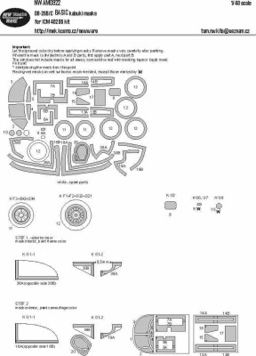New Ware NWA-M0922 Mask DB-26B/C BASIC (ICM 48286) 1/48