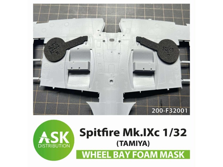 Art Scale 200-F32001 Supermarine Spitfire Mk.Ixc Wheel bays - FOAM flexible express fit mask 1/32