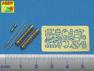 Aber A32040 Set of two barrels for German 7,9 mm lMG 08/15 'Spandau' WWI aircraft machine gun (with etched parts) 1/32