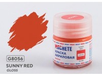 Machete G8056 Краска акриловая Sunny red (Солнечный красный, глянцевый) 10 мл.
