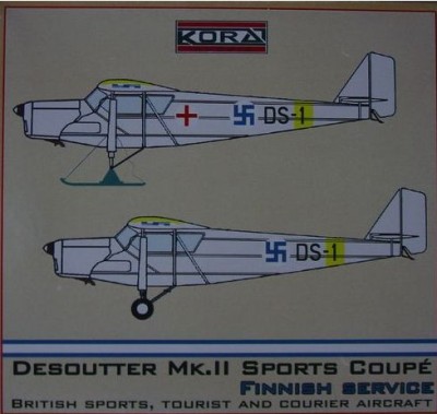Kora Model 72171 Descoutter Mk.II Sports Coupe (Finnish) 1/72