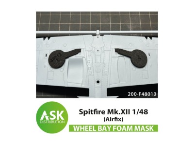 Art Scale 200-F48013 Supermarine Spitfire Mk.XII Foam flexible wheel bays mask 1/48